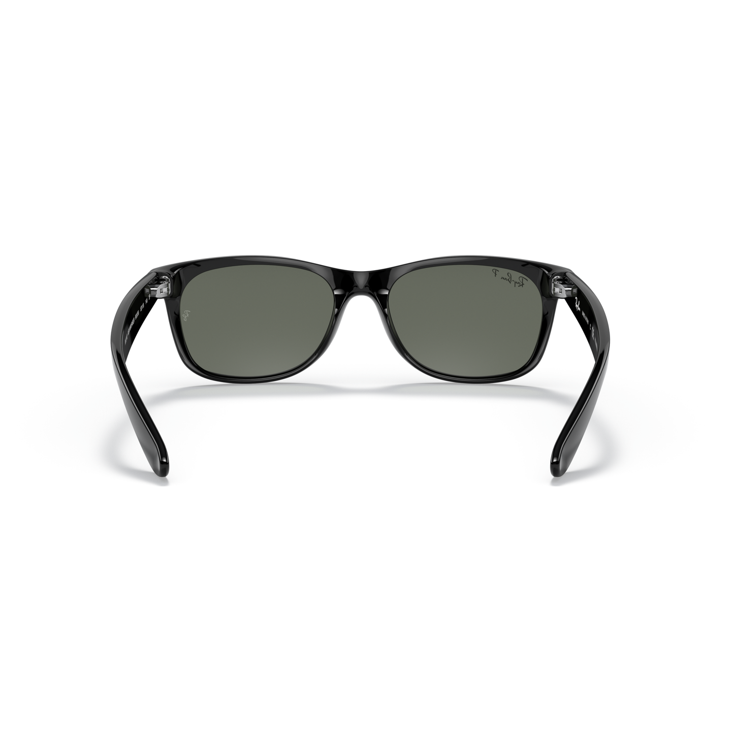 Black sunglasses with dark lenses on a white background Polished Black + G-15 Green Polarised