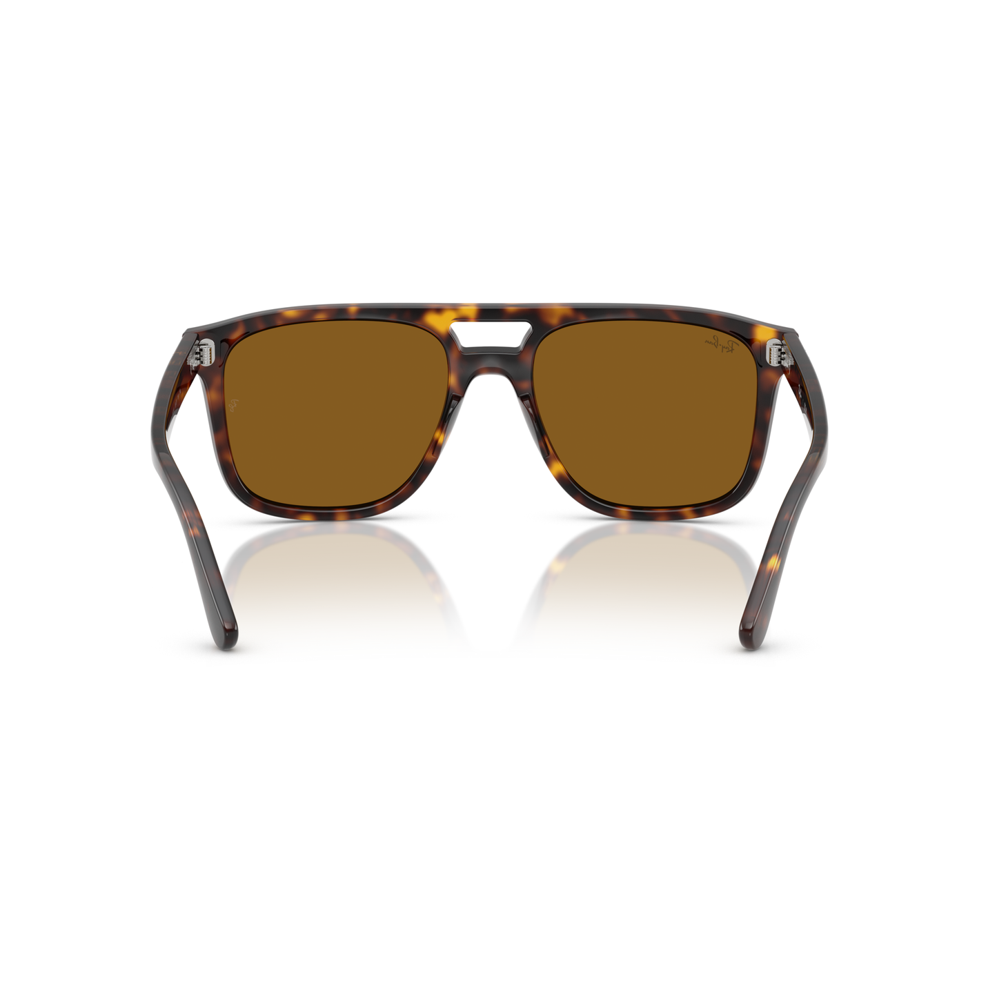 Sunglasses with tortoiseshell frame and brown lenses on a white background Polished Havana + B-15 Brown