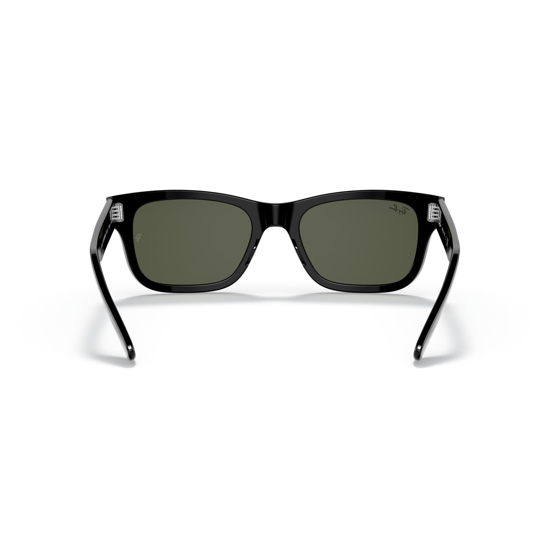 Black sunglasses with dark lenses on a white background Polished Black + G-15 Green