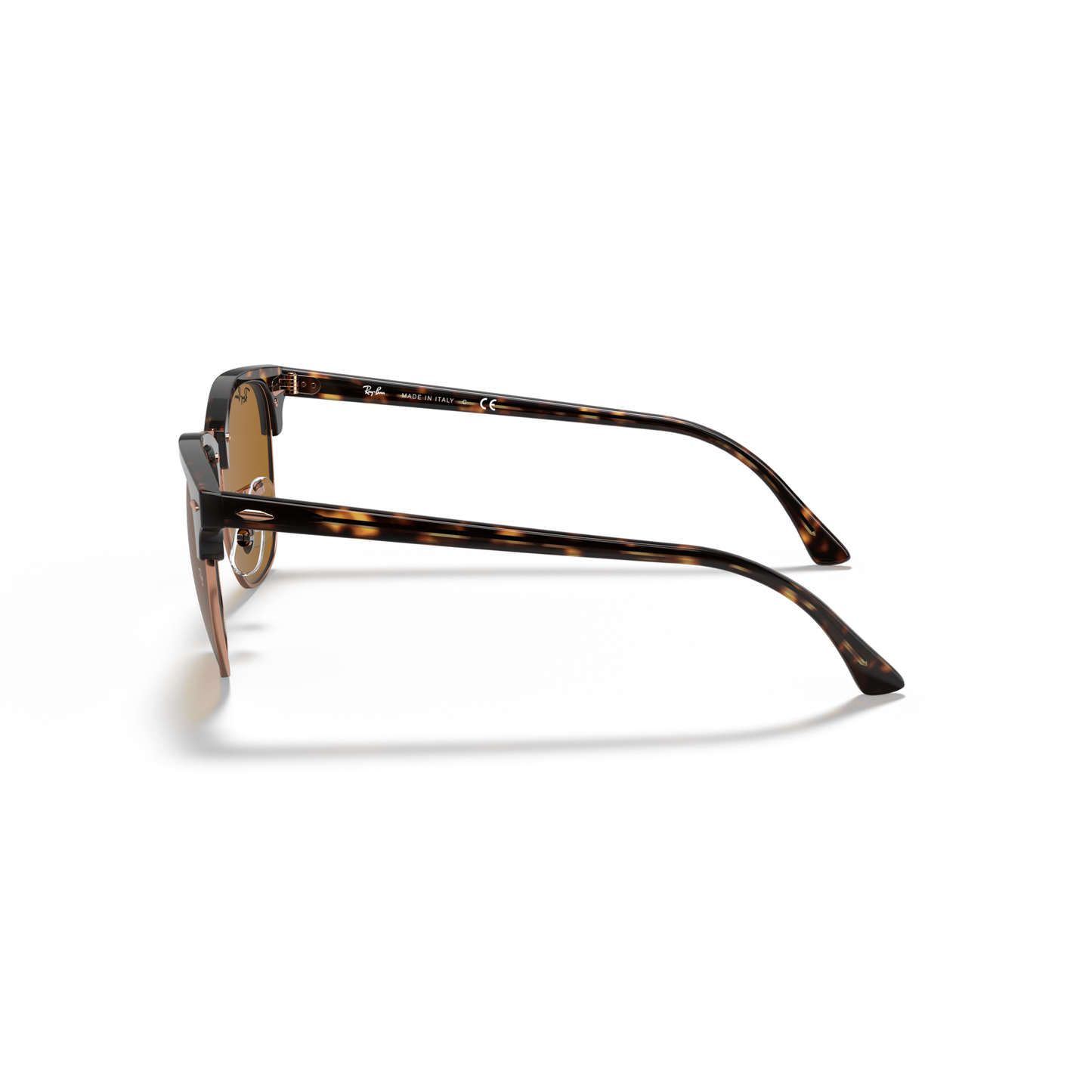 Tortoiseshell sunglasses on a white background Polished Havana + B-15 Brown
