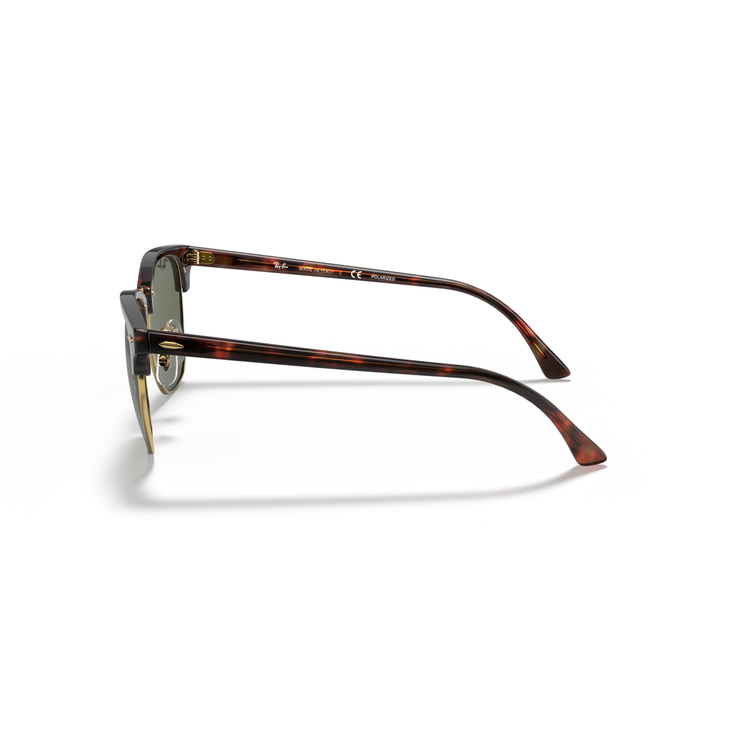 Tortoiseshell sunglasses on a white background Polished Tortoise on Gold + G-15 Polarised
