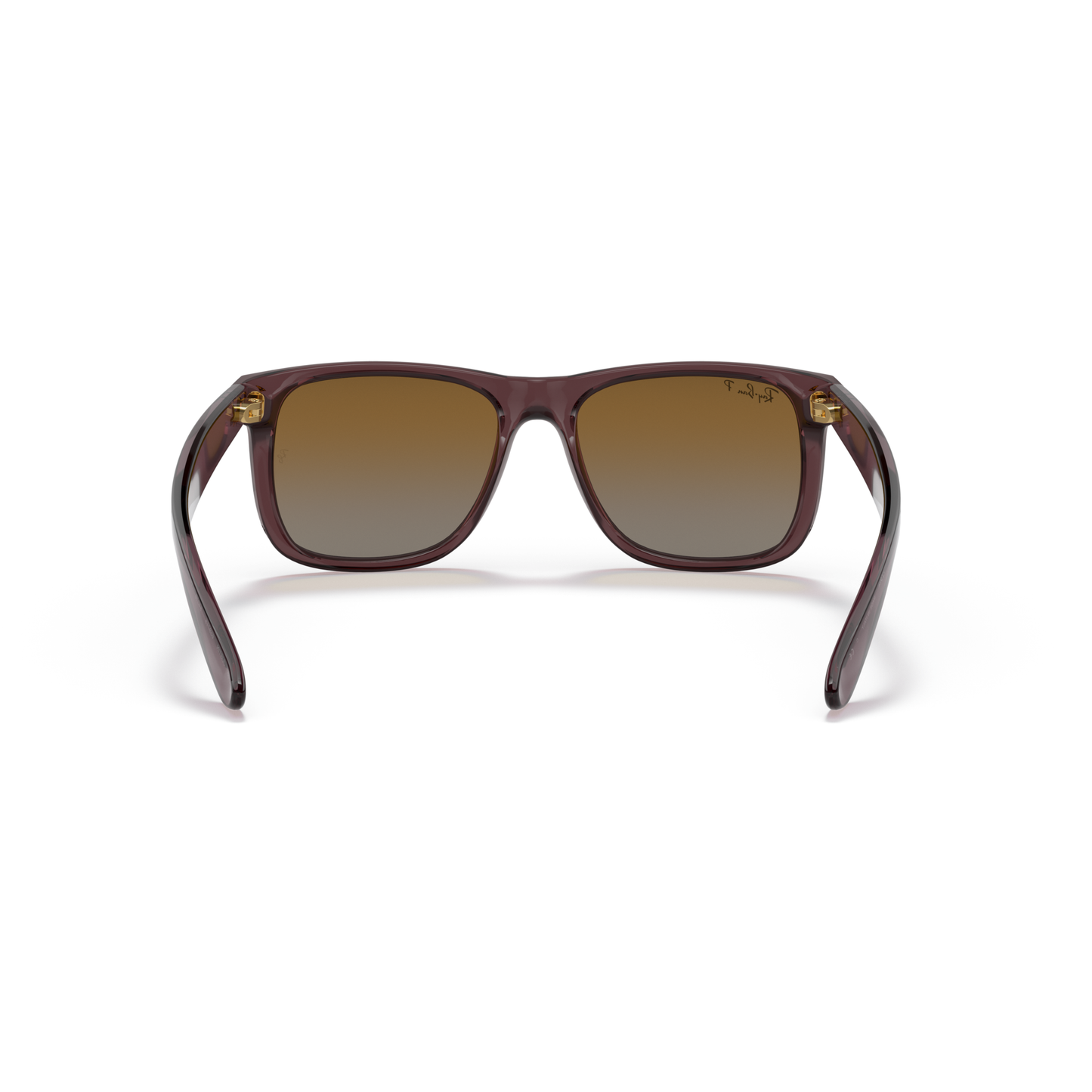 Sunglasses with brown gradient lenses on a white background Polished Transparent Dark Brown + Gradient Brown Polarised