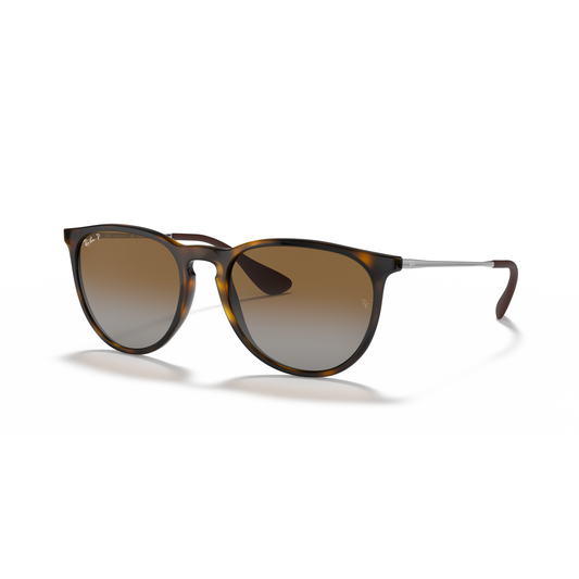 Brown sunglasses with gradient lenses on a white background Polished Light Havana + Brown Gradient Polarised