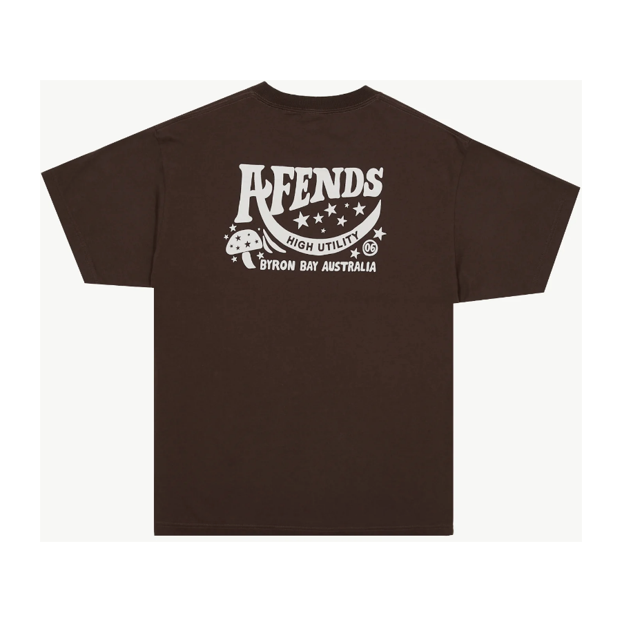 Afends - High Utility Recycled Boxy Fit Tee - Coffee - Velocity 21