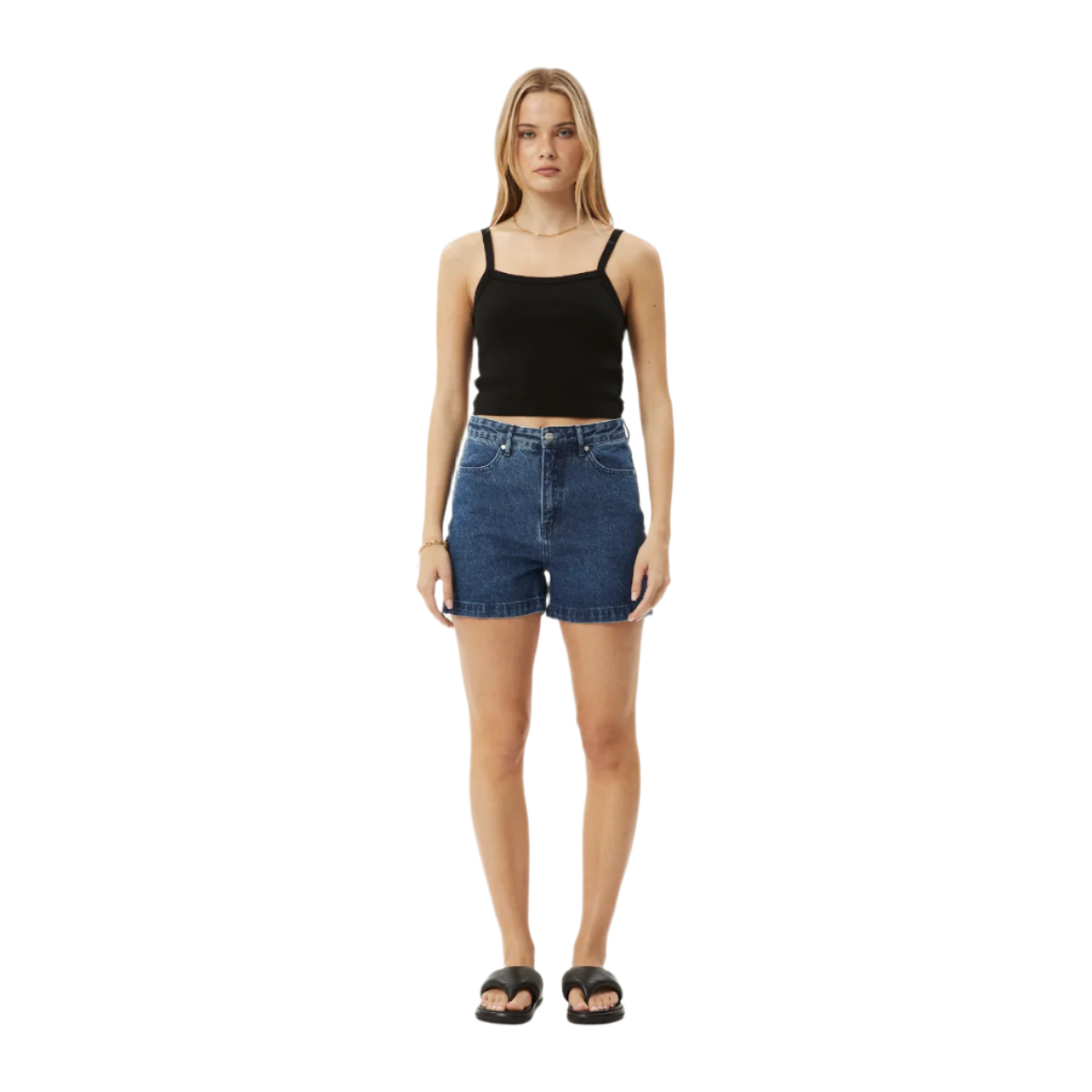 Afends - Seventy Threes Hemp Denim High Waisted Shorts - Velocity 21