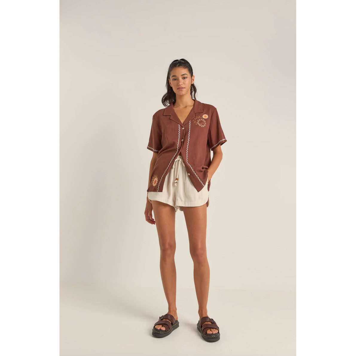 Rhythm - Solis Embroidered SS Shirt - Velocity 21