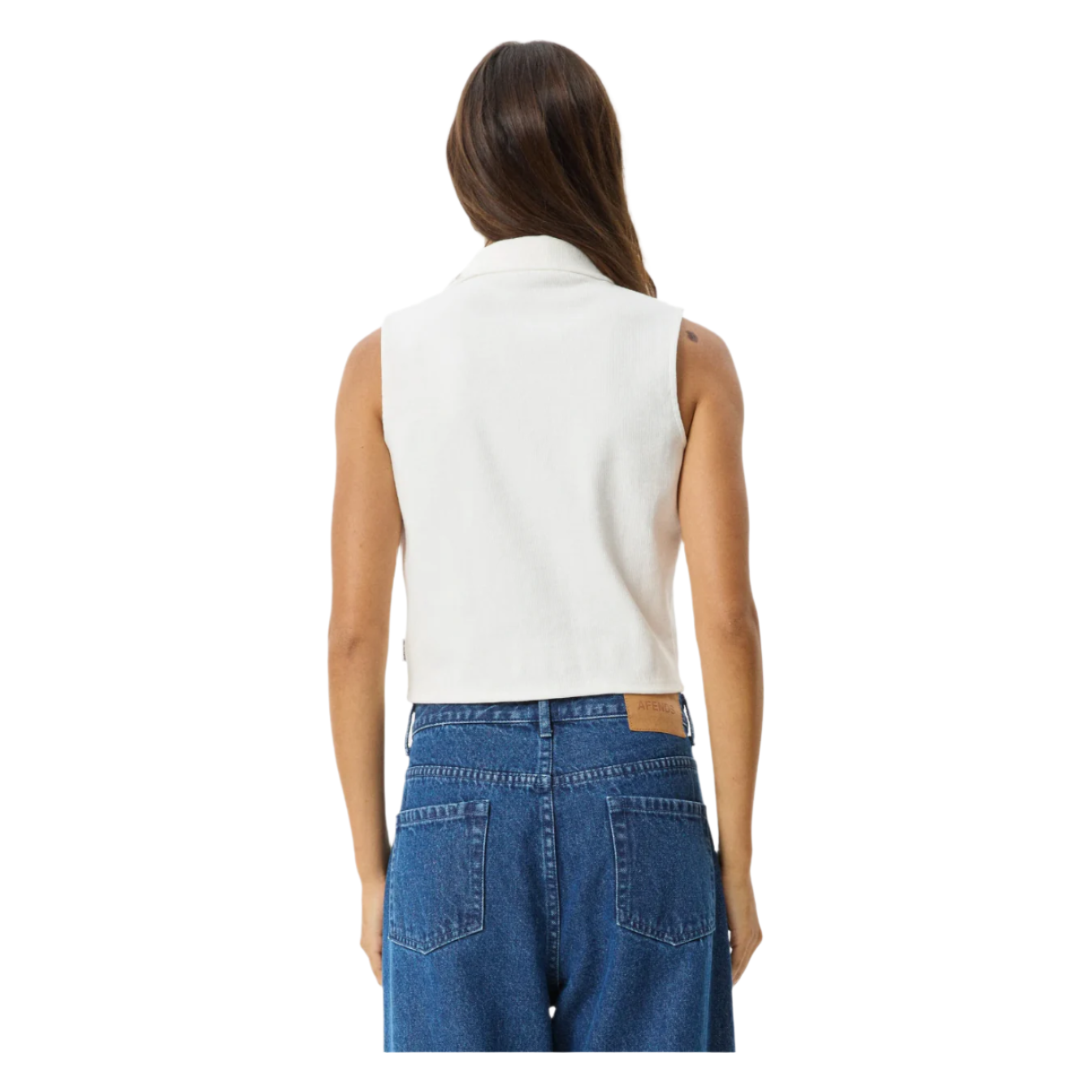 Afends - Eliza Hemp Rib Sleeveless Shirt - Off White - Velocity 21