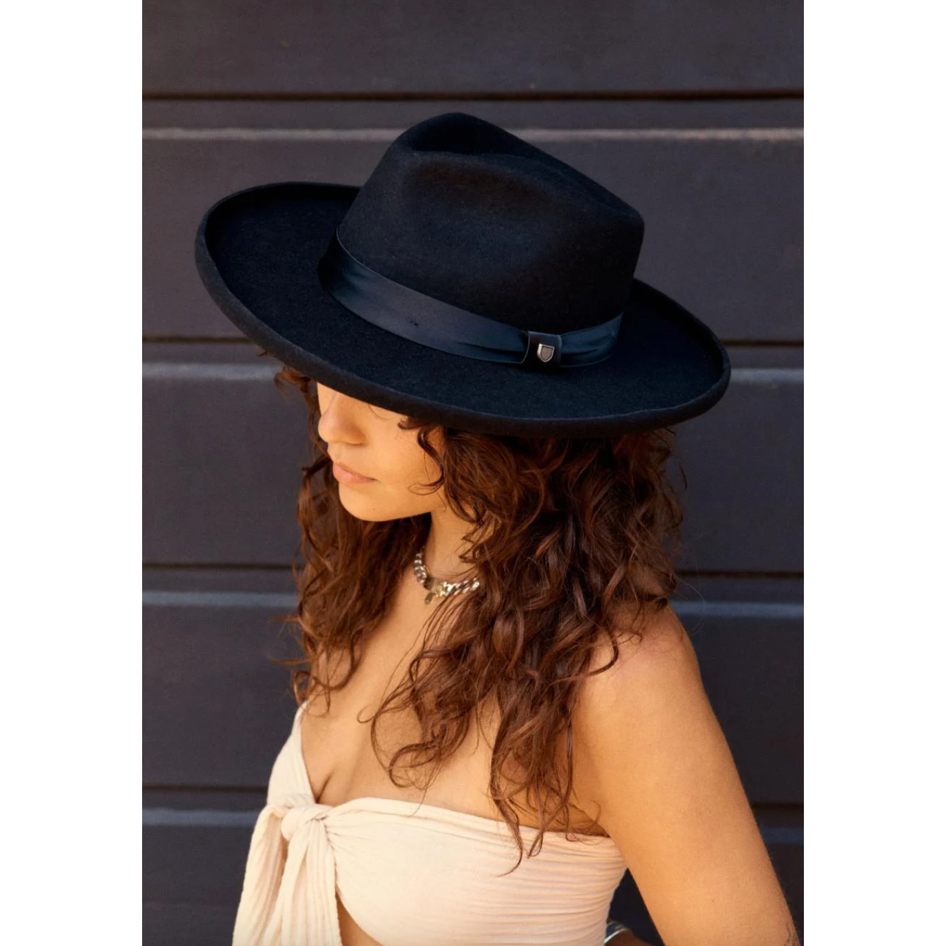 Brixton - Victoria Felt Fedora - Black - Velocity 21