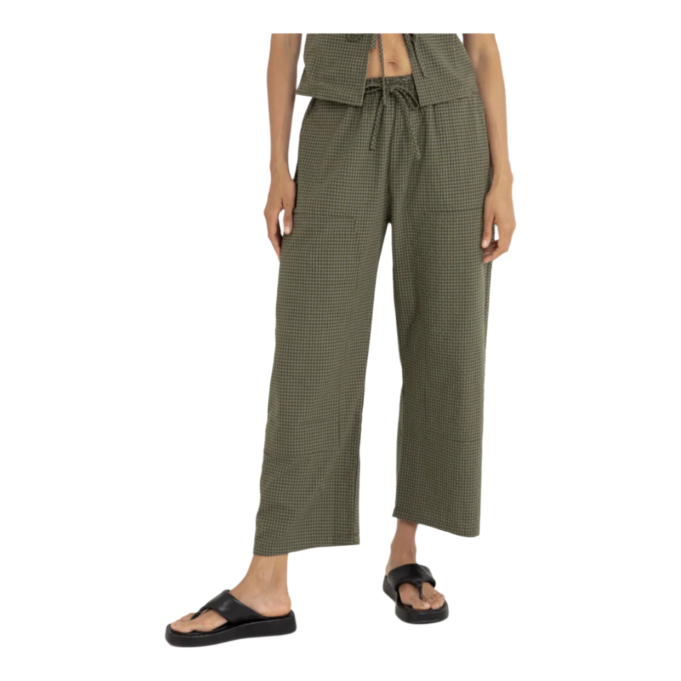 Rhythm - Louise Check Drawstring Pant - Velocity 21