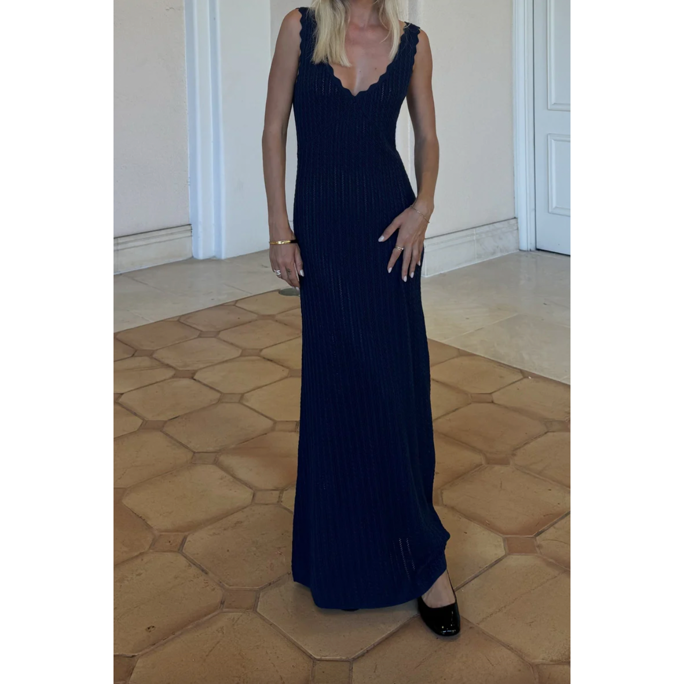 Rhythm - Scallop Knit Maxi Dress - Velocity 21