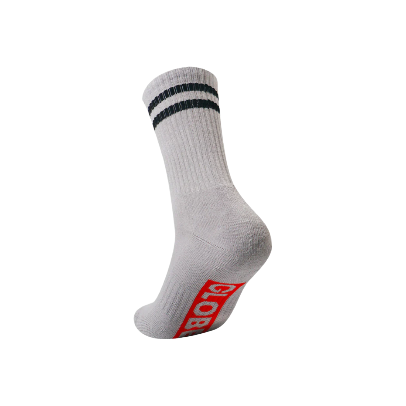 Globe - Singles Crew Sock - Light Grey/Black Stripe - Velocity 21
