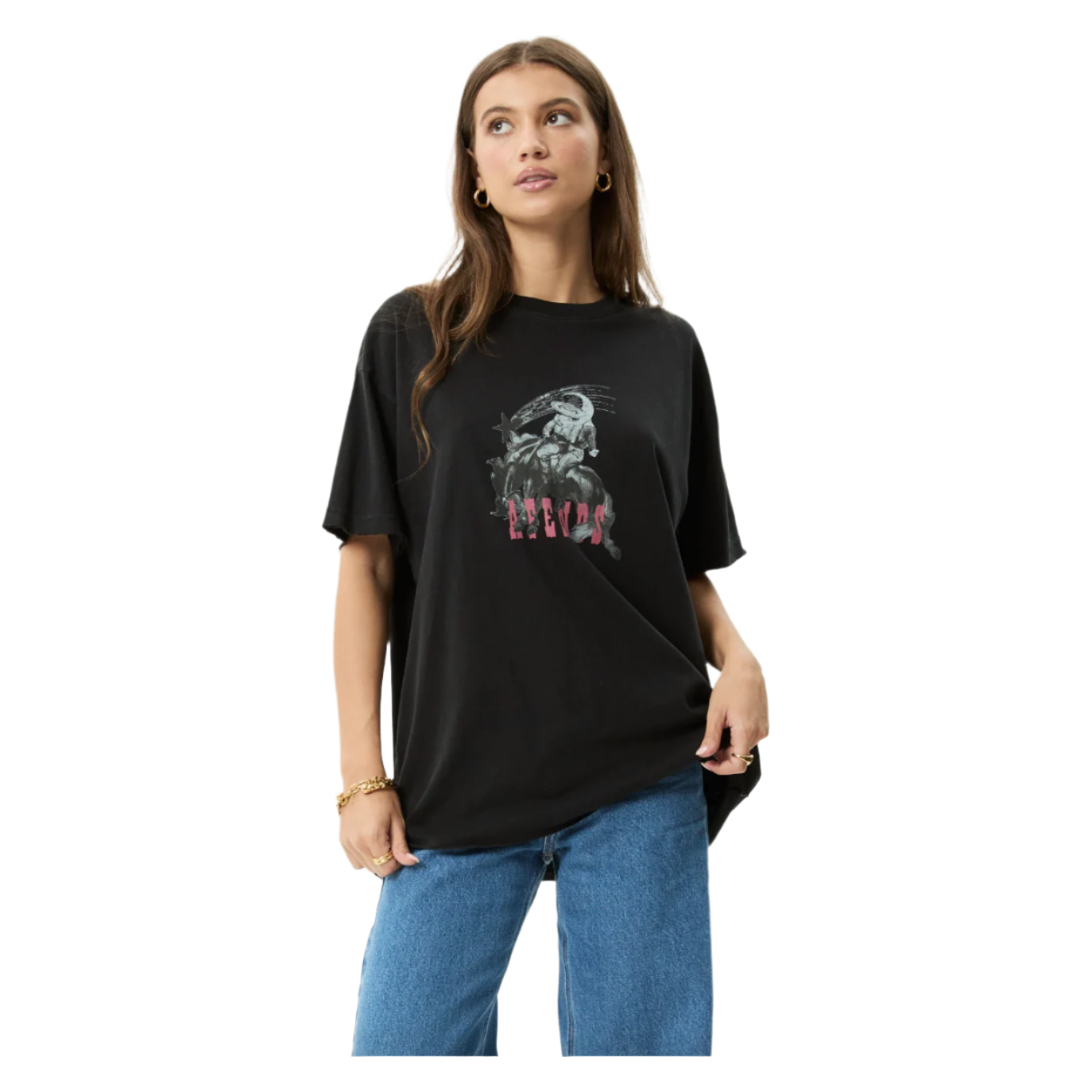 Afends - Cosmic Cow Hemp Oversized Tee - Velocity 21