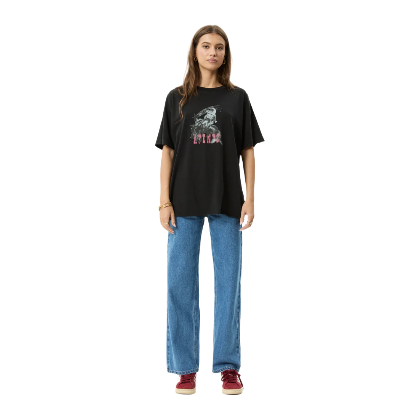 Afends - Cosmic Cow Hemp Oversized Tee - Velocity 21
