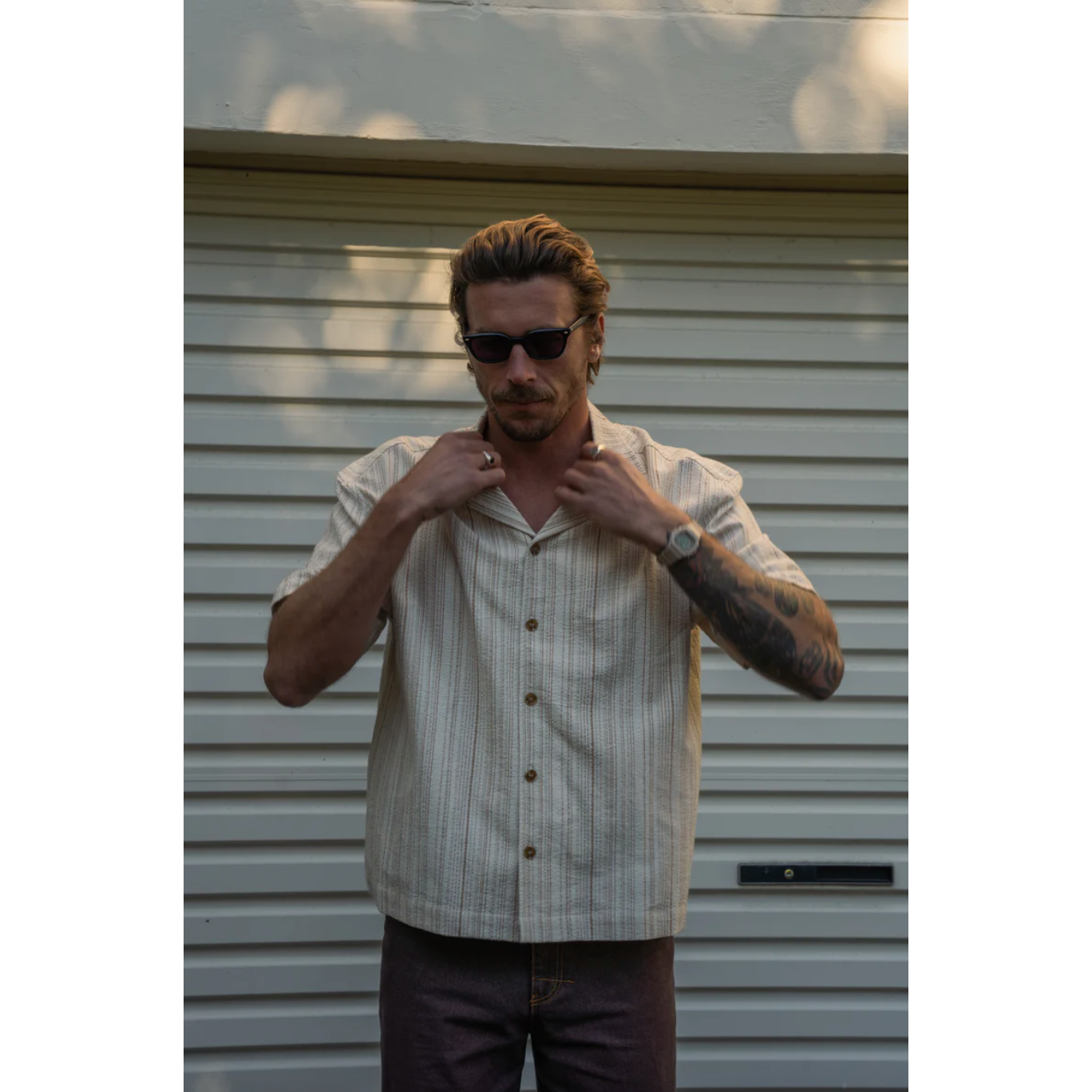 Rhythm - Benny Relaxed Stripe SS Shirt - Velocity 21