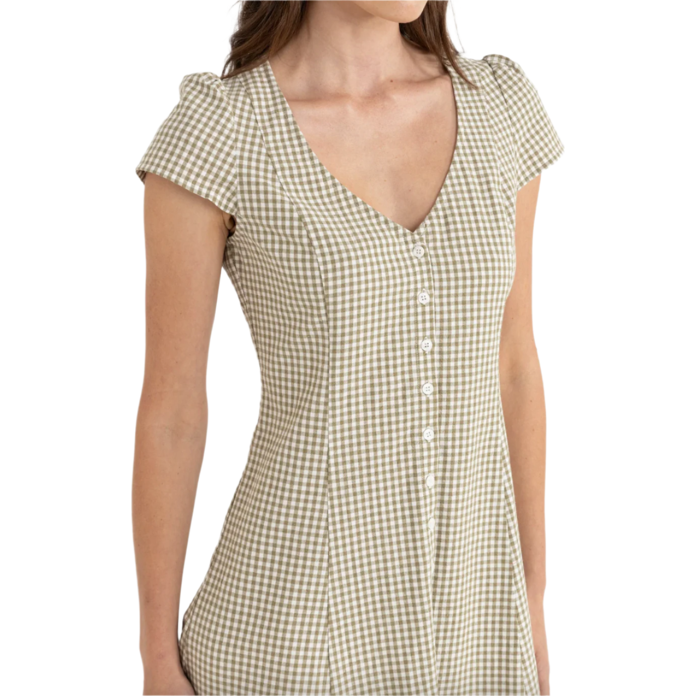 Rhythm - Lola Check Cap Sleeve Mini Dress - Velocity 21