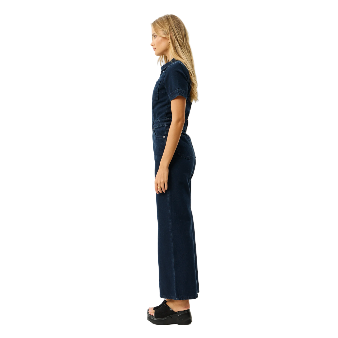 Western Miami Denim Flared Jumpsuit
