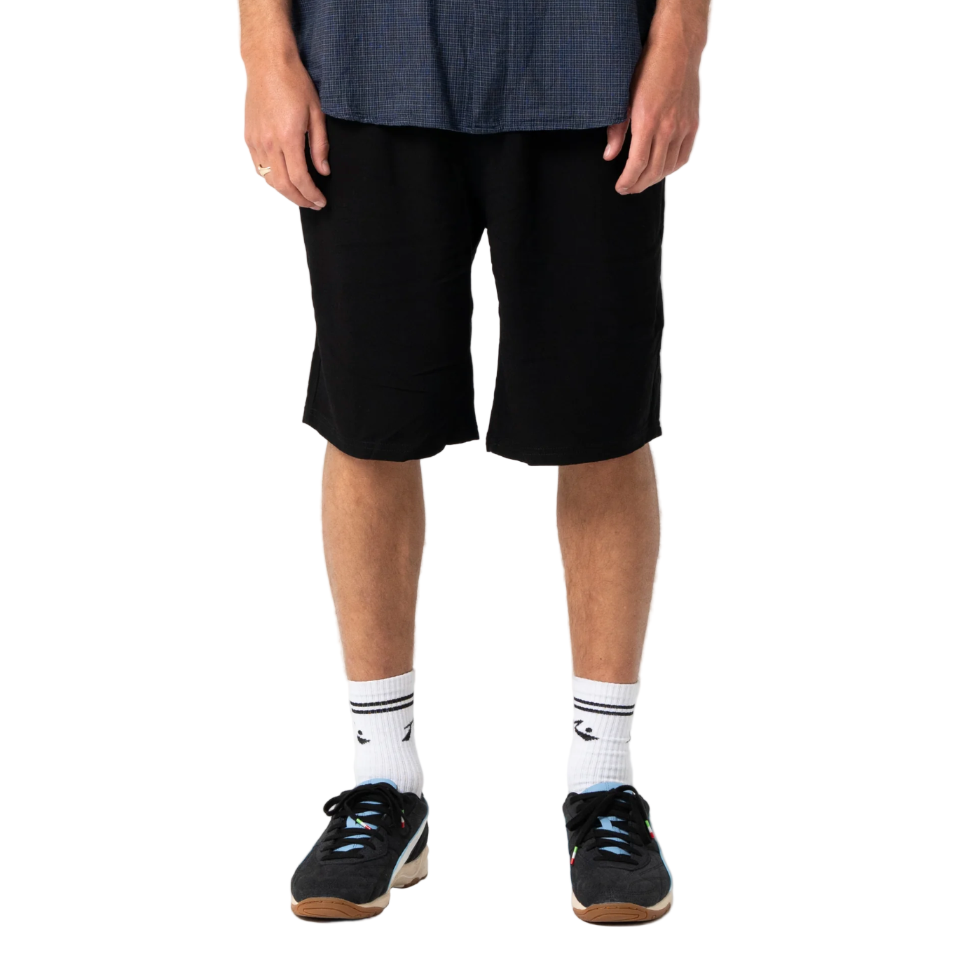Overtone Elastic Waist Linen Short