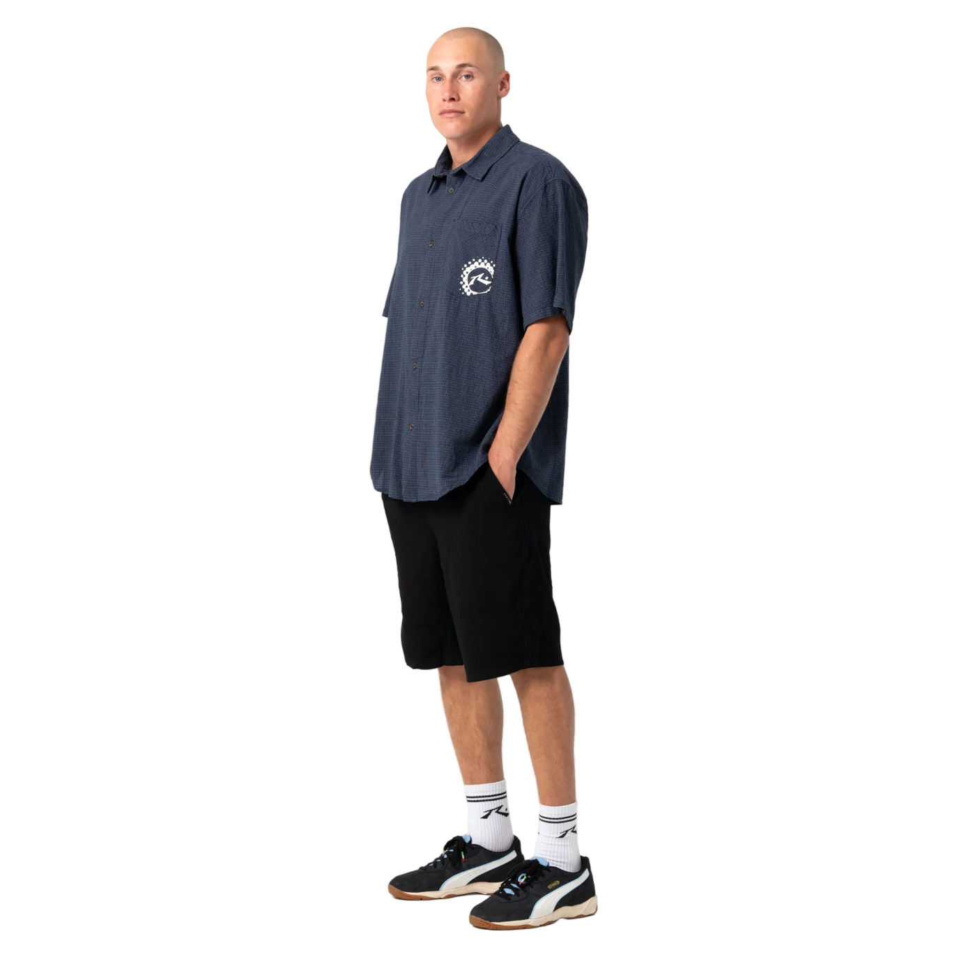 Overtone Elastic Waist Linen Short