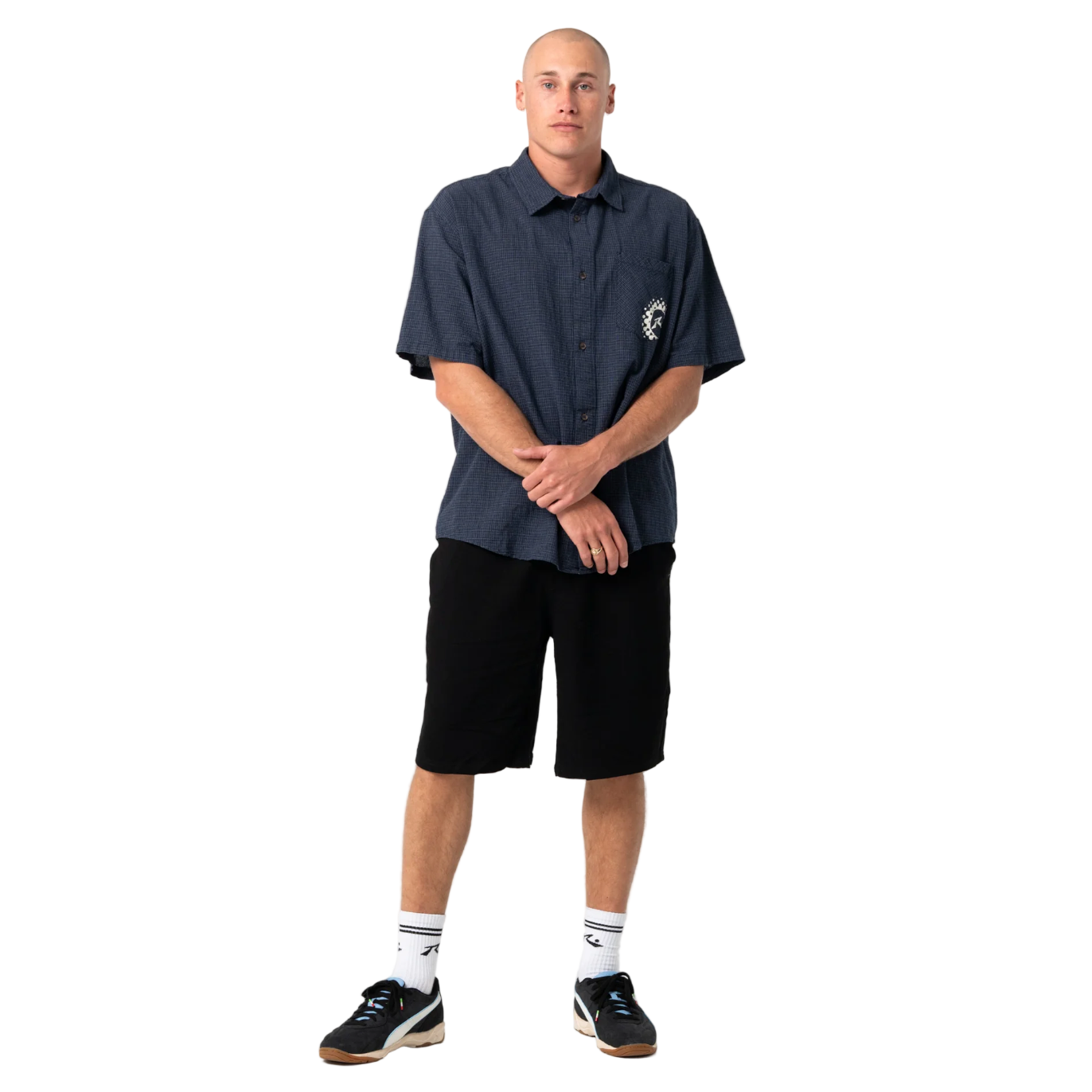 Overtone Elastic Waist Linen Short