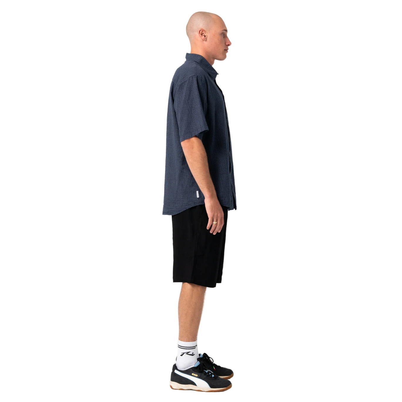 Overtone Elastic Waist Linen Short