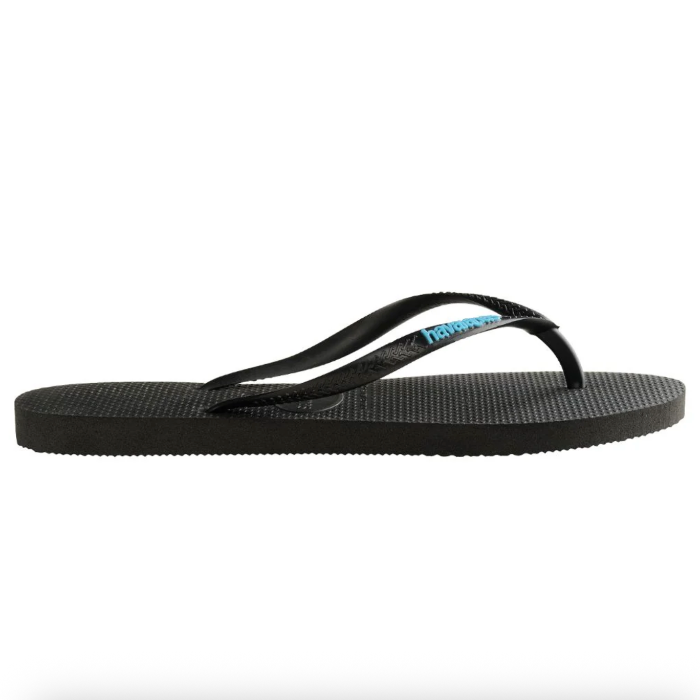 Havaianas - Slim Rubber Logo - Black/Blue - Velocity 21