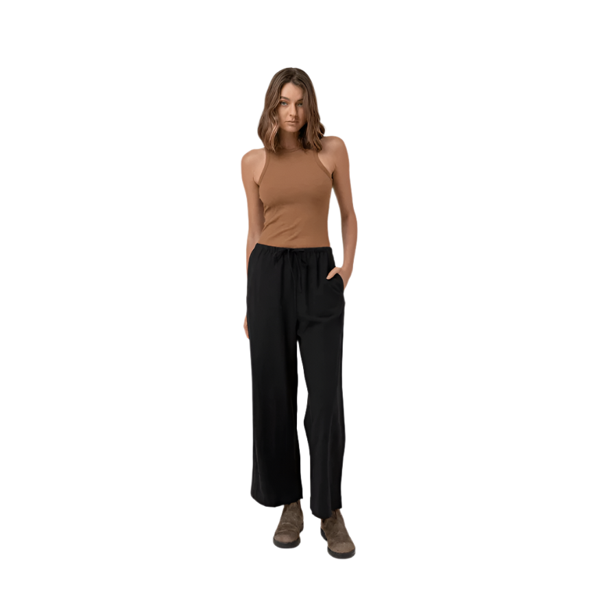 Rhythm - Classic Drawstring Pant - Black - Velocity 21