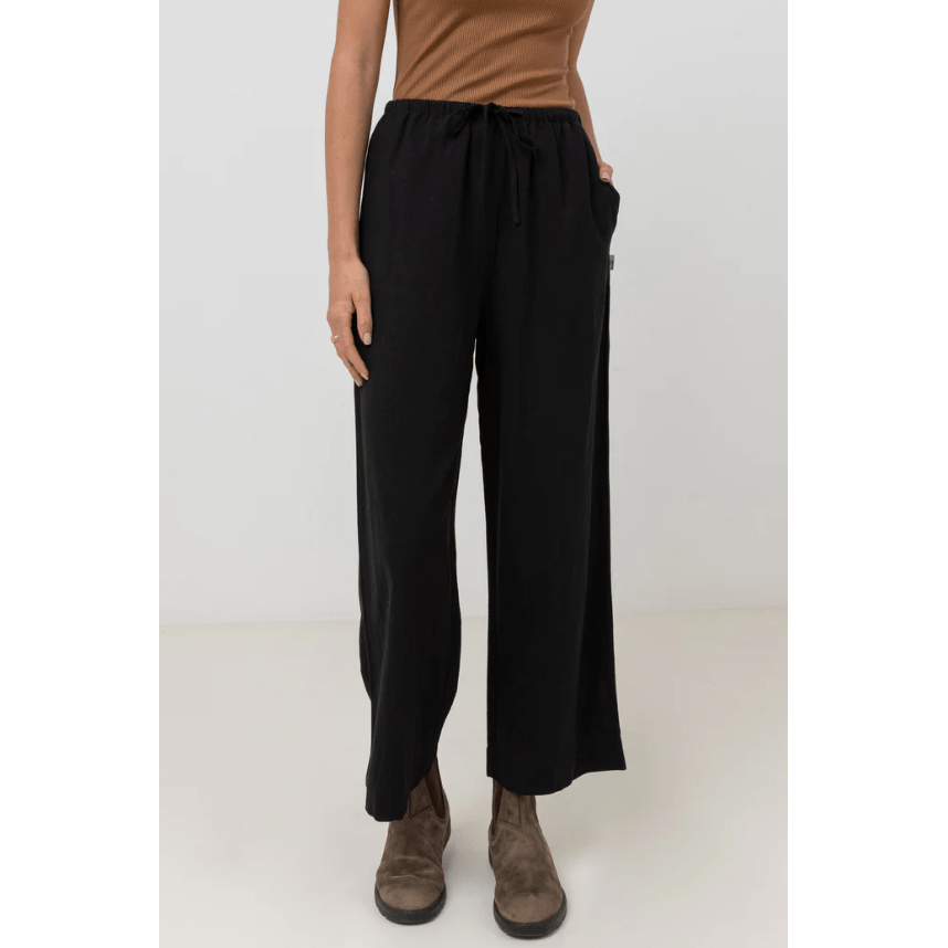 Rhythm - Classic Drawstring Pant - Black - Velocity 21