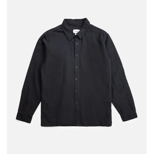 Rhythm - Classic Linen LS Shirt - Black - Velocity 21