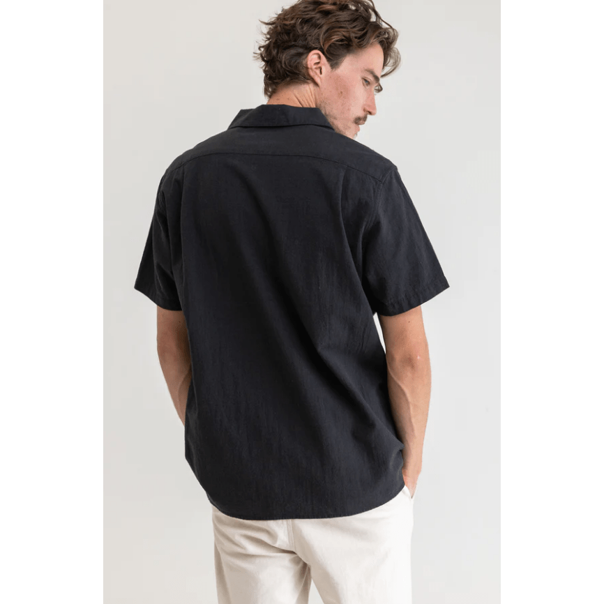 Rhythm - Classic Linen SS Shirt - Black - Velocity 21