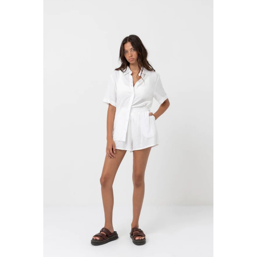 Rhythm - Classic Lounge Shirt - White - Velocity 21