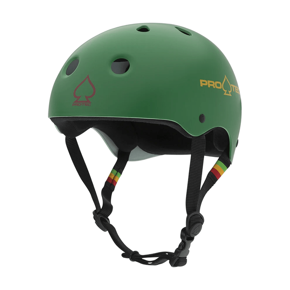 PRO-TEC - Classic Skate Helmet - Matte Rasta Green - Velocity 21