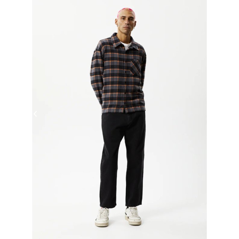 Afends - Flowerbed Check Flannel Long Sleeve Shirt - Velocity 21