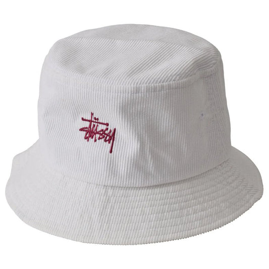 Stussy - Graffiti Cord Bucket Hat - White - Velocity 21