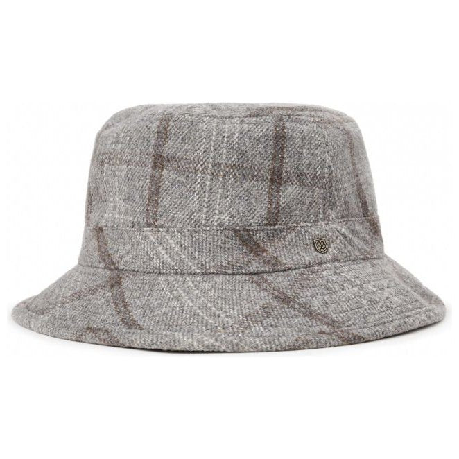 Brixton - Hardy W Bucket Hat - Grey Plaid - Velocity 21