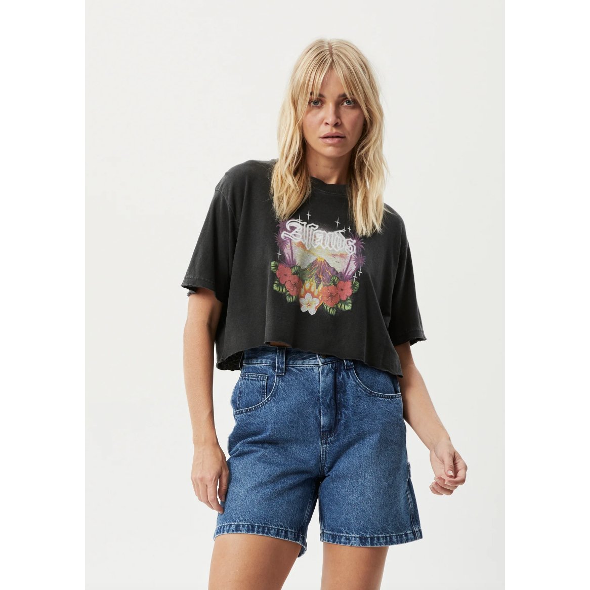 Afends - Holiday Slay Cropped Tee - Velocity 21