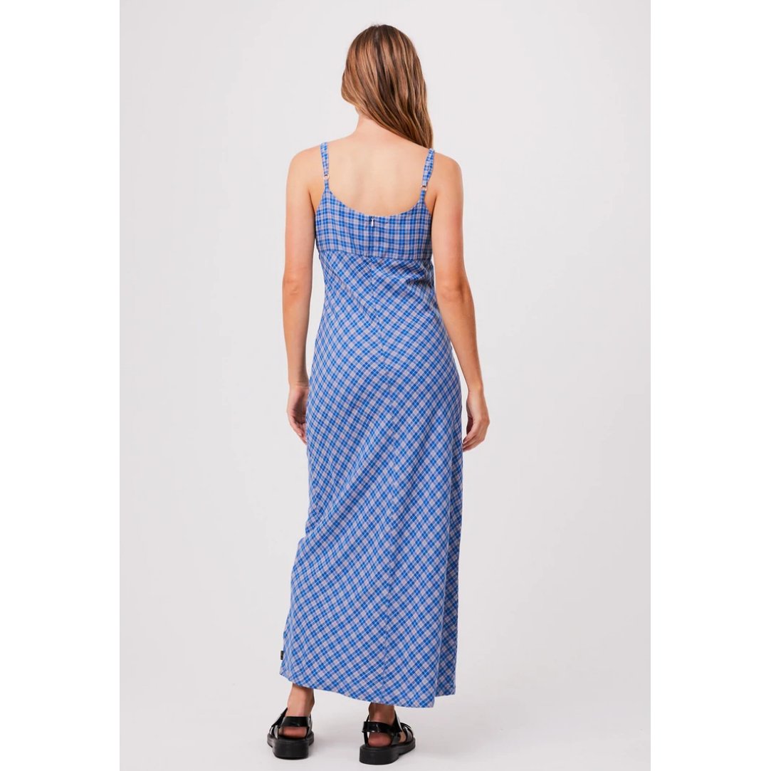 Afends - Porcelain Hemp Check Maxi Dress - Velocity 21