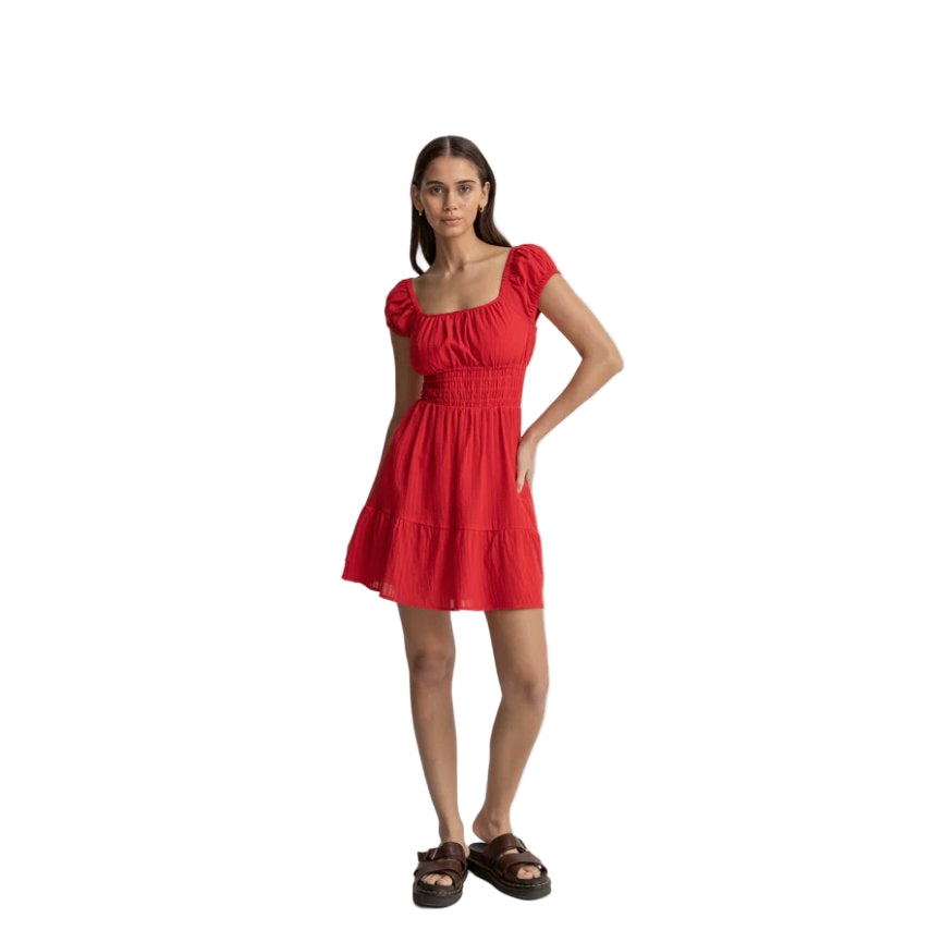 Rhythm - Raya Cap Sleeve Mini Dress - Red Sand - Velocity 21