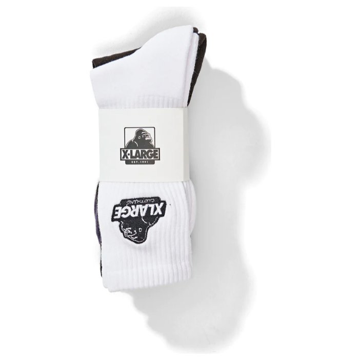 X-LARGE - Slanted Logo Sock 3pk - Velocity 21