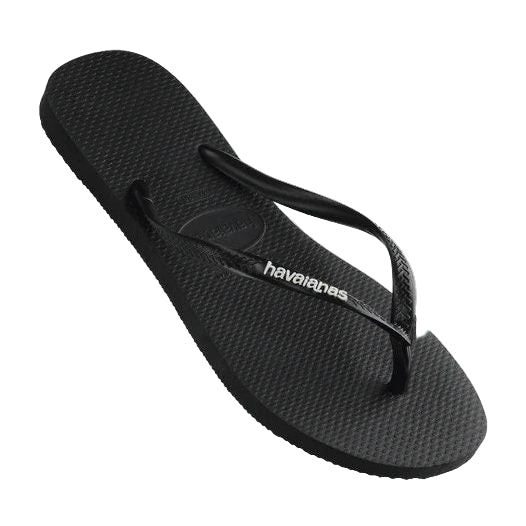 Havaianas - Slim Rubber Logo - Black/White - Velocity 21