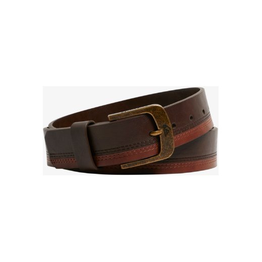 Quiksilver - Stitchin Leather Belt - Chocolate Brown - Velocity 21
