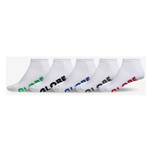 Globe - Womens White Ankle Sock - 5 Pack - Velocity 21