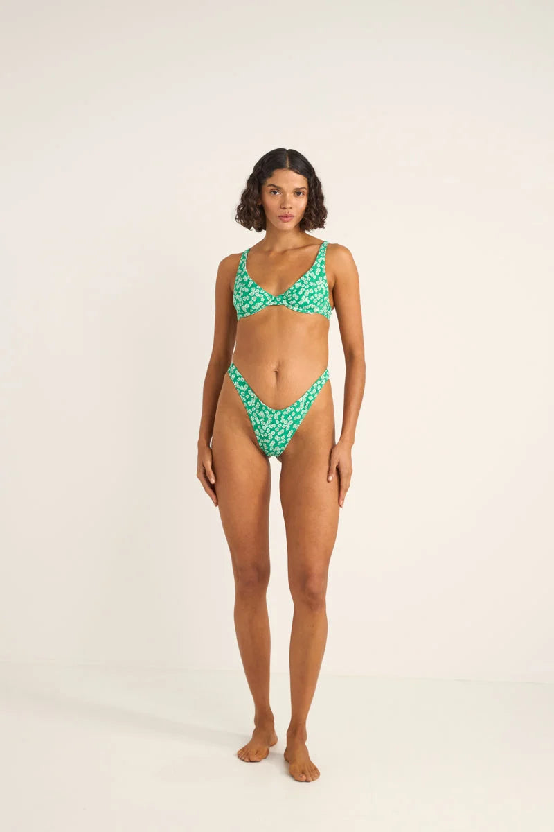 Evergreen Floral Underwire Top