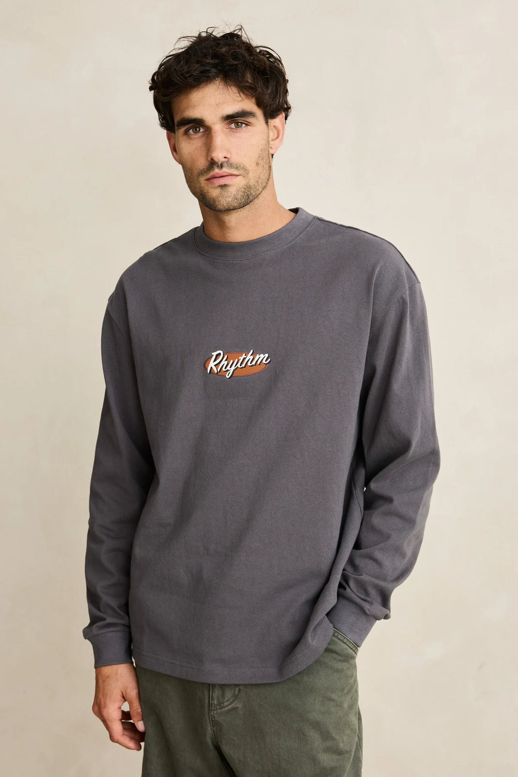 Hallmark Heavy Vintage Embroidered LS Tee