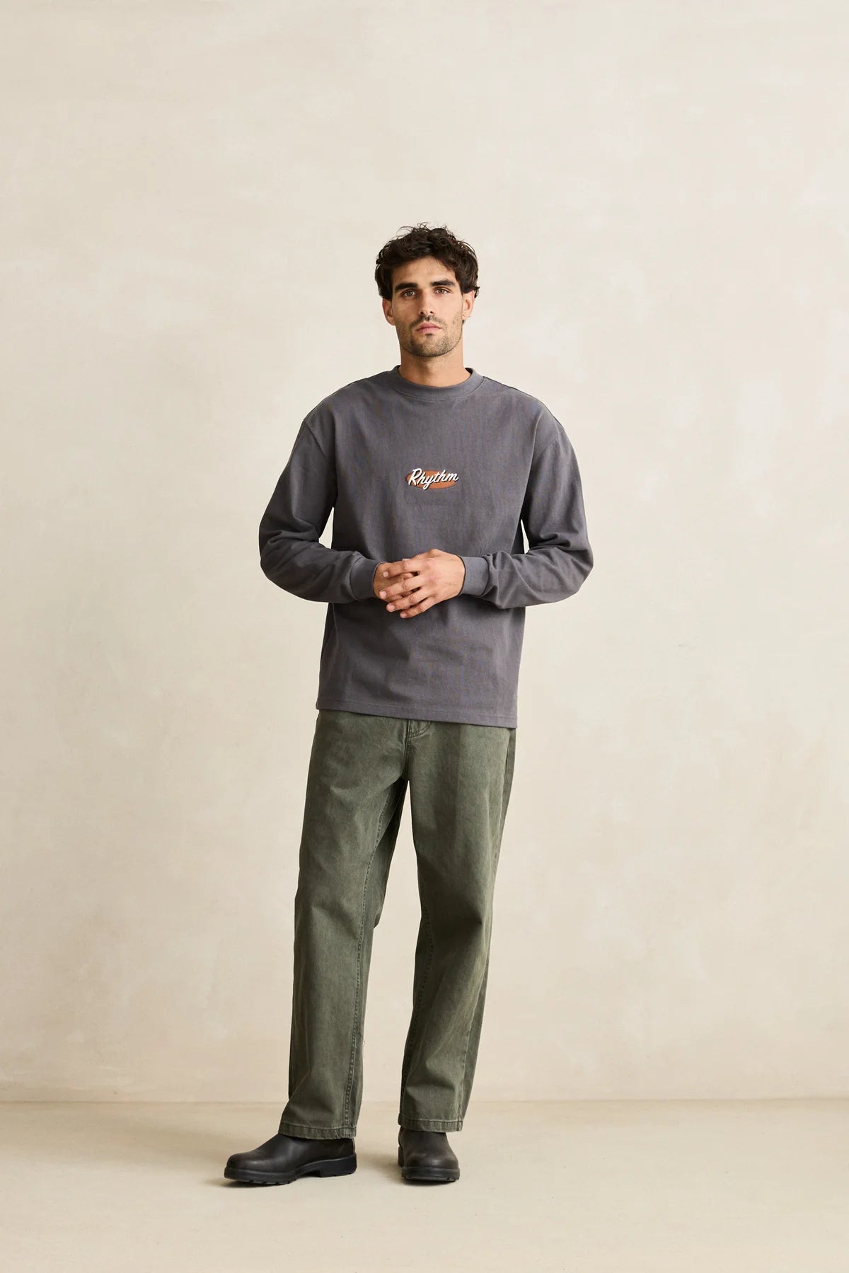 Hallmark Heavy Vintage Embroidered LS Tee