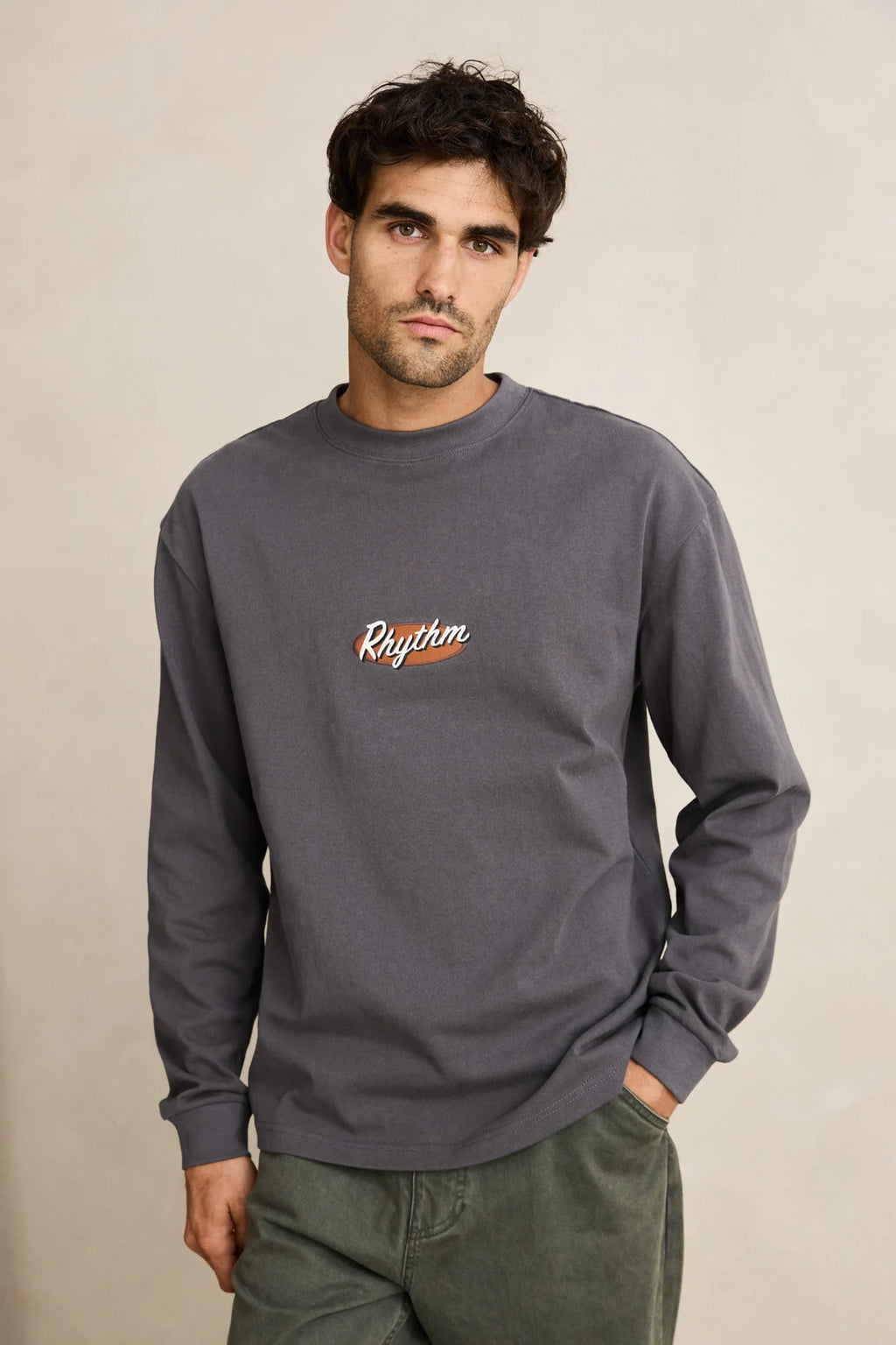 Hallmark Heavy Vintage Embroidered LS Tee