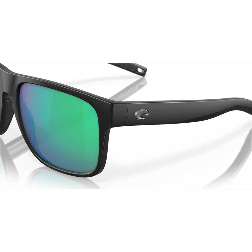 Costa Spearo XL Sunglasses - Velocity 21 Matte Black + Green Mirror Polarised Glass 580G