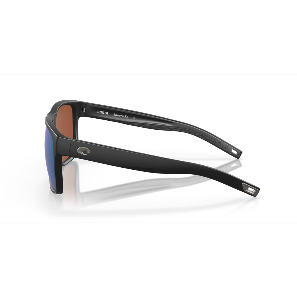 Costa Spearo XL Sunglasses - Velocity 21 Matte Black + Green Mirror Polarised Glass 580G