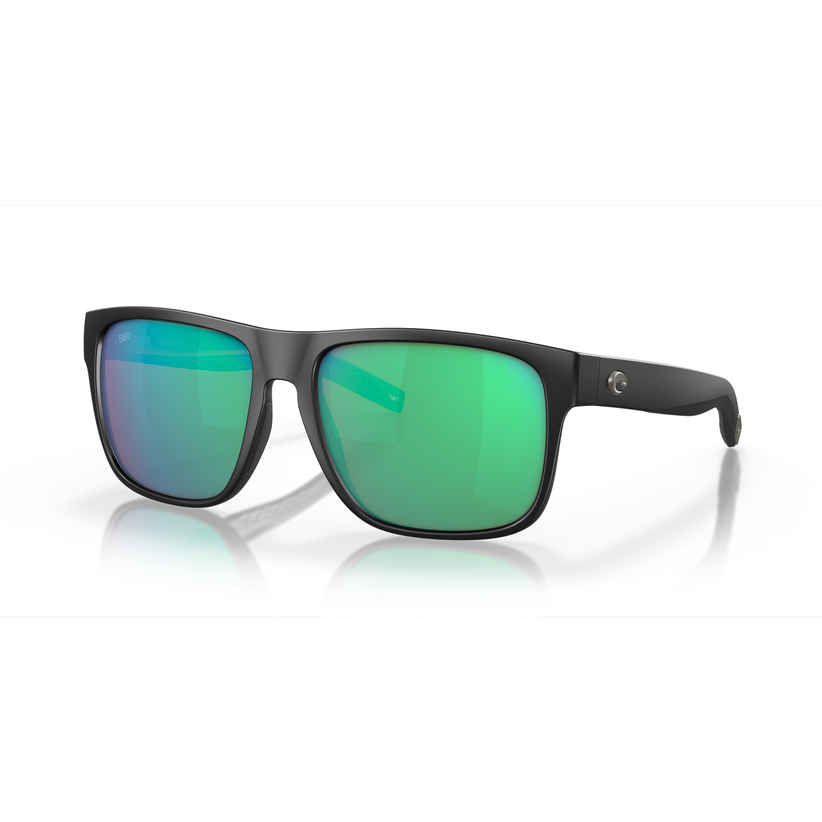 Costa Spearo XL Sunglasses - Velocity 21 Matte Black + Green Mirror Polarised Glass 580G