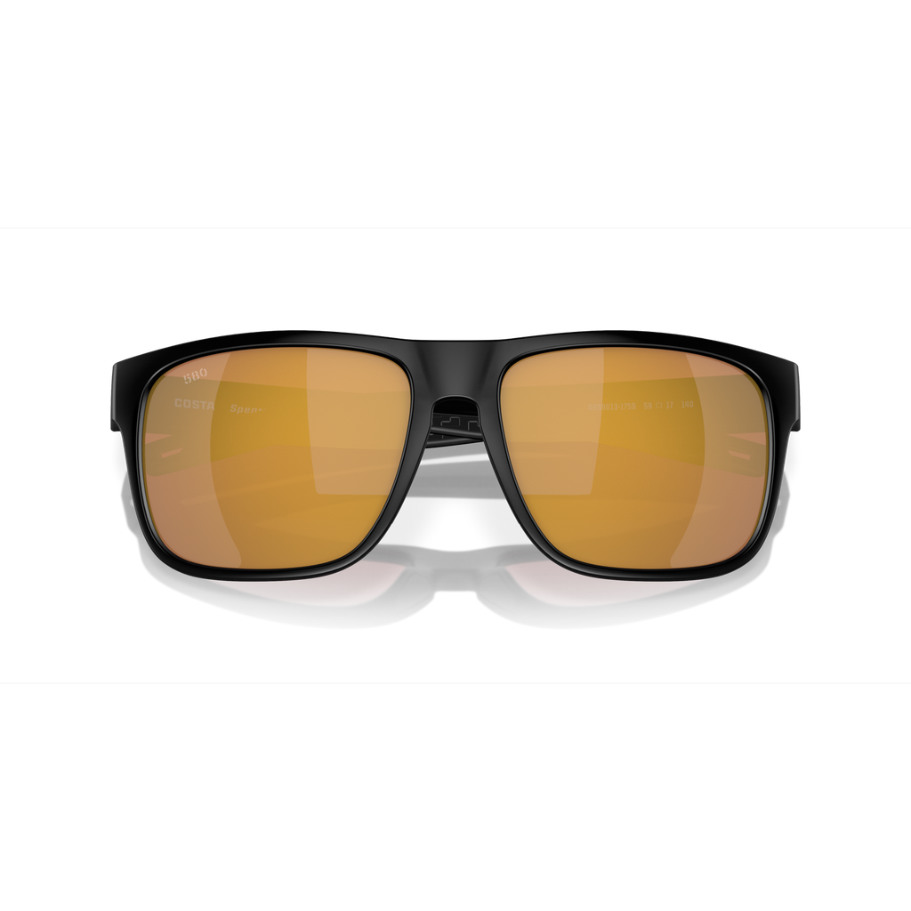 Costa Spearo XL Sunglasses - Velocity 21 Matte Black + Gold Mirror Polarised Glass 580G