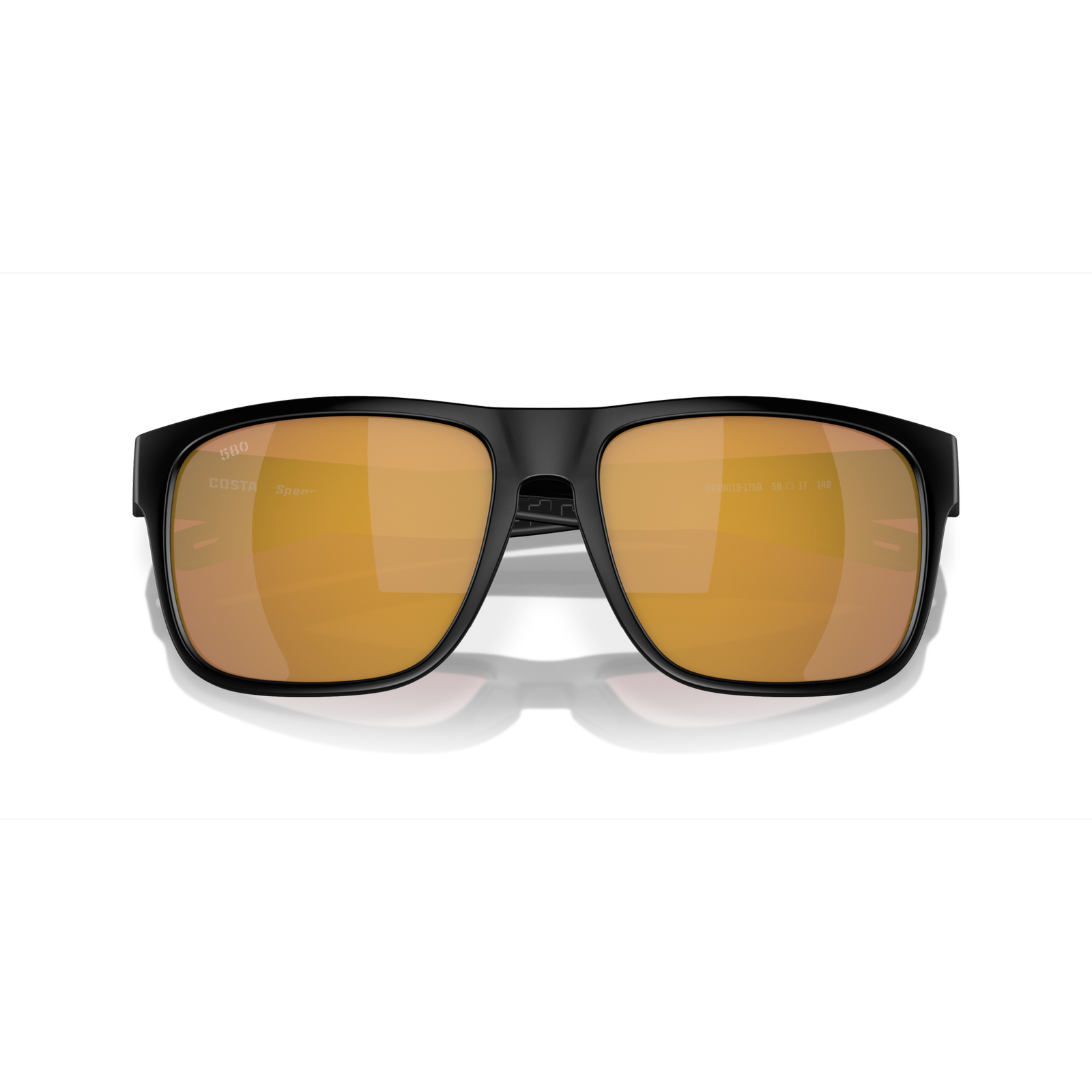 Costa Spearo XL Sunglasses - Velocity 21 Matte Black + Gold Mirror Polarised Glass 580G